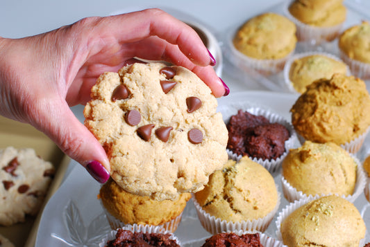 Gluten-Free, No Sugar Added, Keto Paleo Protein Chocolate Chip Cookies - Nabat Banu