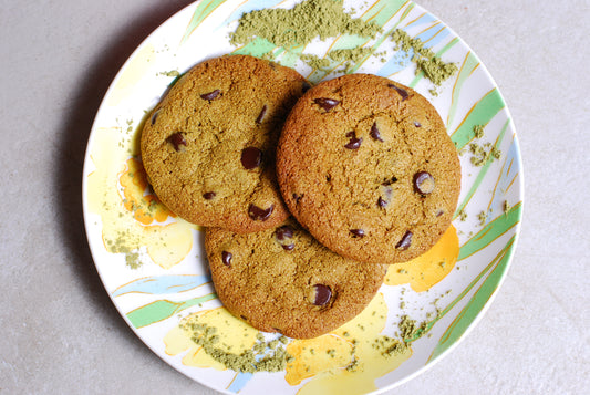 Matcha Macadamia No Sugar Added Chocolate Chip Keto GF Cookies